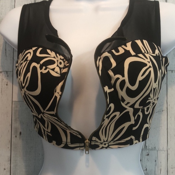 Full Zipper Bustier Mesh Shoulders Medium - Picture 3 of 7